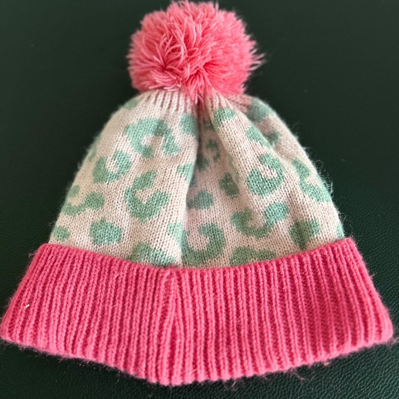 Leopard Print Fuzzy Pom Beanie - Picture 1 of 4